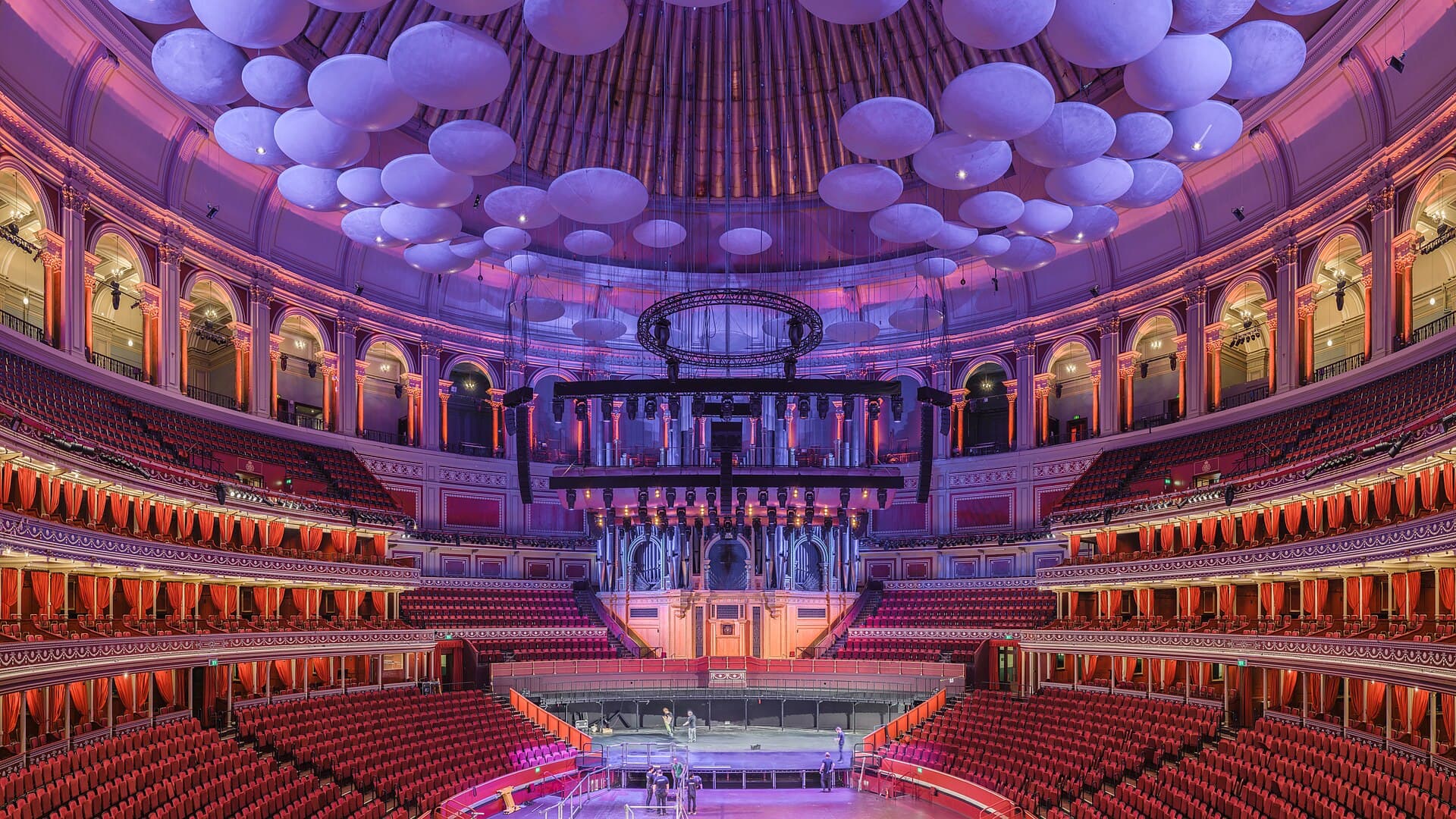 Inside the Royal Albert Hall auditorium